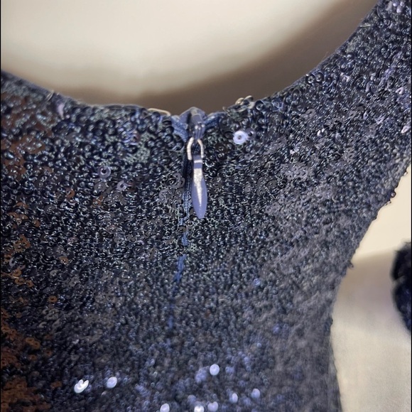 LULUS Delightful Ways Navy Blue Sequin Mini Bodycon Dress Size SMALL - Picture 14 of 16